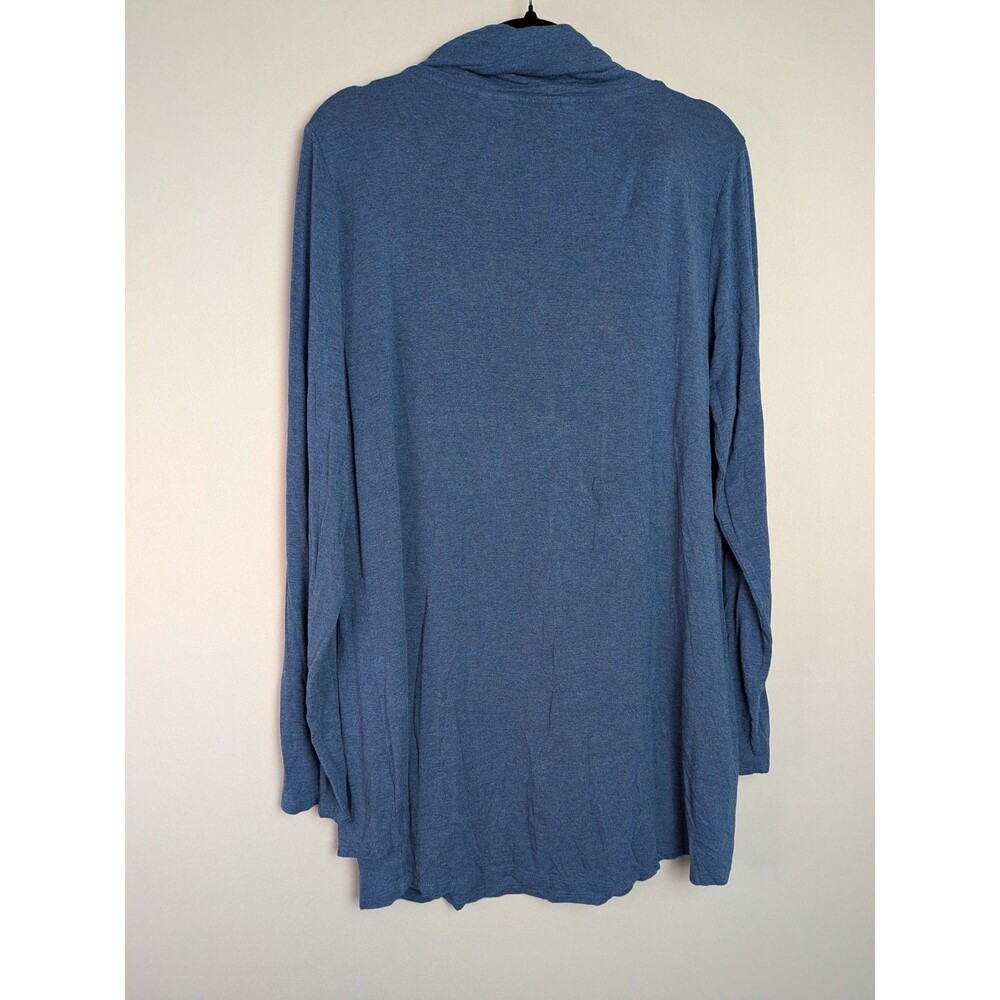 Soft Surroundings Shirt Womens L Wrap Around Asymmetrical Cut Cowl Neck Tunic - Picture 8 of 12